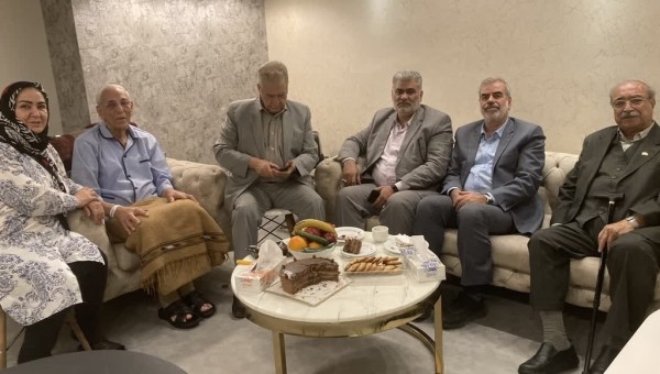 عیادت رئیس جامعه خیرین مدرسه ساز کشور از خیر نیک اندیش کریم مردانی آذر