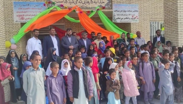 افتتاح مدرسه ۶ کلاسه در گنبد سهپایه دلگان